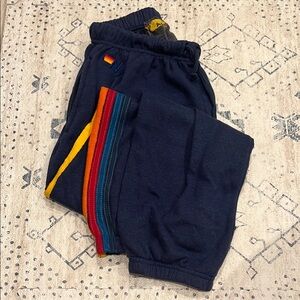 Aviator Nation - 5 STRIPE SWEATPANTS - NAVY